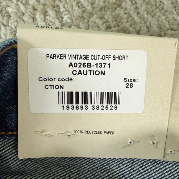 Agolde Parker Vintage Cut Off Short in Caution - Picture 6 of 6